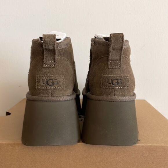 UGG Classic Ultra Mini New Heights Boots Hickory US Women Size 9/UK 7/EU 40 - Picture 11 of 16